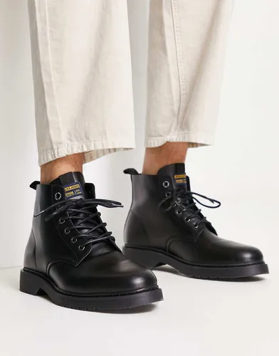 Bottines en cuir à lacets avec semelle épaisse - Jack & Jones - Modalova