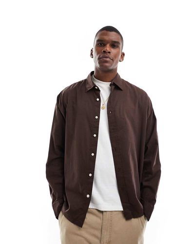 Chemise coupe carrée à ourlet droit - Marron - Jack & Jones - Modalova