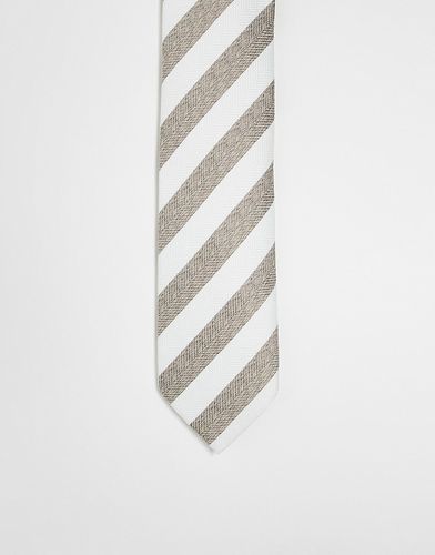 Cravate à rayures - Marron - Jack & Jones - Modalova