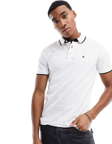 Essentials - Polo slim en piqué avec liserés et logo - Jack & Jones - Modalova