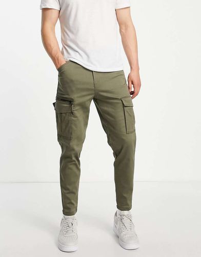 Intelligence - Pantalon cargo coupe carotte - Kaki - Jack & Jones - Modalova