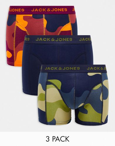 Lot de 3 boxers à imprimé camouflage - Jack & Jones - Modalova