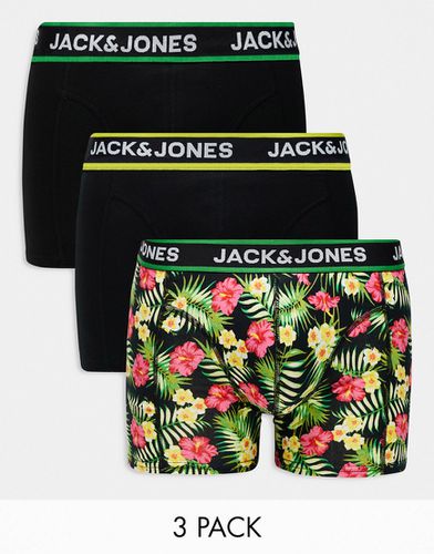 Lot de 3 boxers à imprimé fleurs - Jack & Jones - Modalova