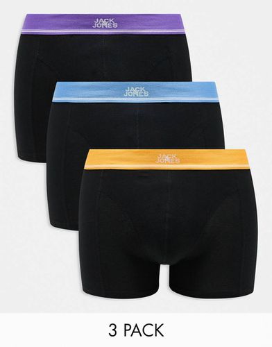 Lot de 3 boxers avec ceinture de couleur vive et logo centré - Jack & Jones - Modalova