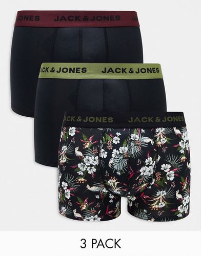 Lot de 3 boxers - à fleurs et - Jack & Jones - Modalova