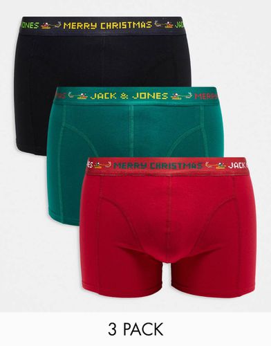 Lot de 3 caleçons de Noël - Jack & Jones - Modalova