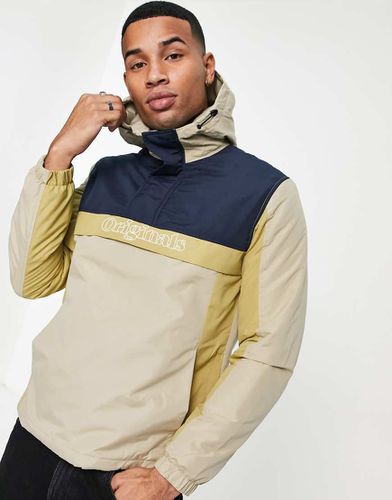 Originals - Coupe-vent effet color block à enfiler - Beige/gris - Jack & Jones - Modalova