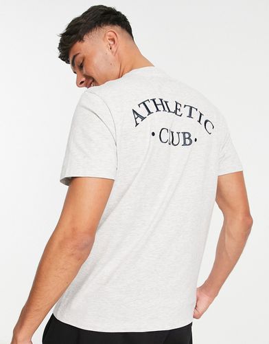 Originals - T-shirt athlétique avec imprimé au dos - chiné - Jack & Jones - Modalova