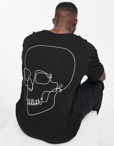 Originals - T-shirt oversize à imprimé tête de mort dans le dos - Jack & Jones - Modalova