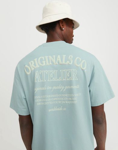 Originals - T-shirt oversize avec imprimé au dos - Menthe - Jack & Jones - Modalova