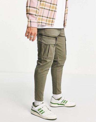 Pantalon cargo fuselé - Kaki - Jack & Jones - Modalova