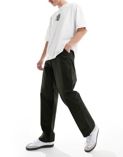 Pantalon chino large style ouvrier - Kaki foncé - Jack & Jones - Modalova