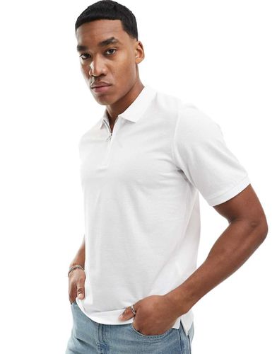 Jack & Jones - Polo zippé - Blanc - Jack & Jones - Modalova