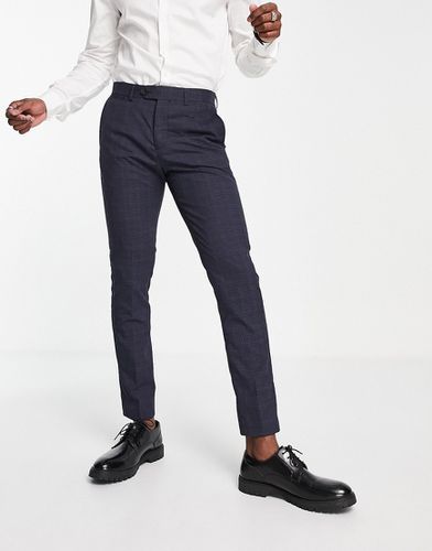 Premium - Pantalon de costume coupe slim à carreaux - Bleu - Jack & Jones - Modalova