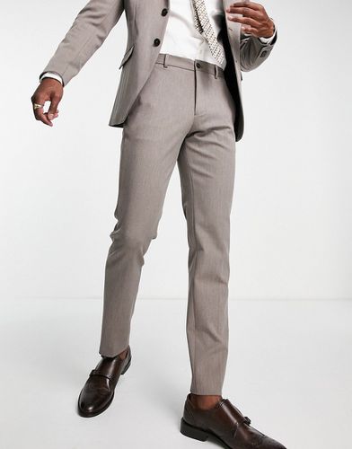 Premium - Pantalon de costume slim texturé - Sable - Jack & Jones - Modalova