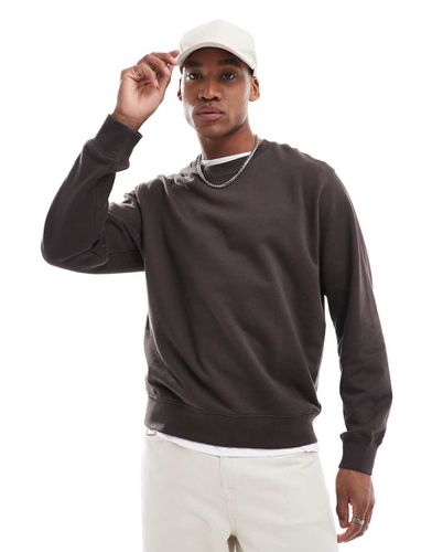 Sweat ras de cou oversize - chocolat - Jack & Jones - Modalova