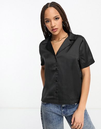 Chemise satinée à manches courtes - Noir - Jdy - Modalova