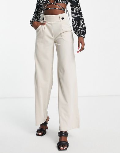 Pantalon dad ample avec détail boutonné - Crème - Jdy - Modalova