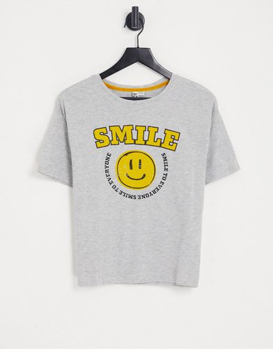 Sunny Smile - T-shirt avec imprimé sur le devant - chiné - JDY - Modalova