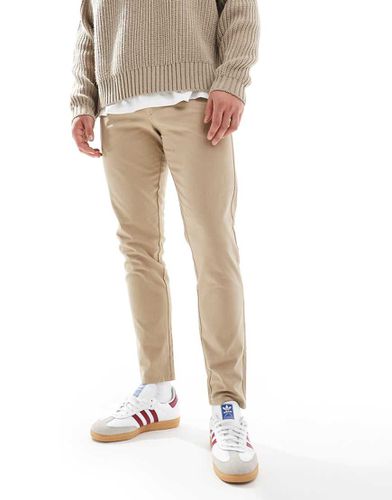 Pantalon chino slim - Beige - Jj Rebel - Modalova