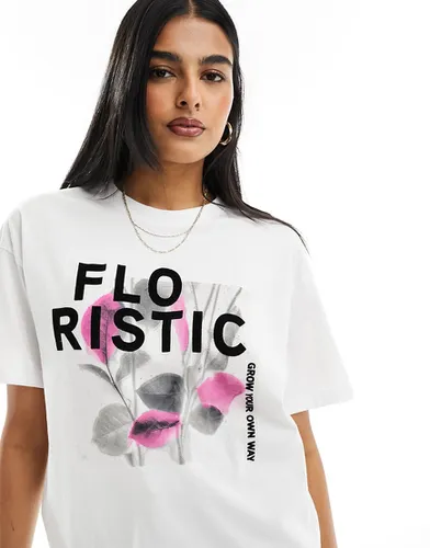 T-shirt oversize à fleurs - Only - Modalova
