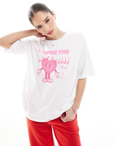 T-shirt oversize  imprim caur - Only - Modalova