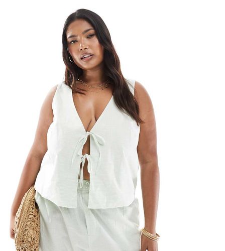 Dbardeur d'ensemble nou devant  carreaux vichy - Only Curve - Modalova