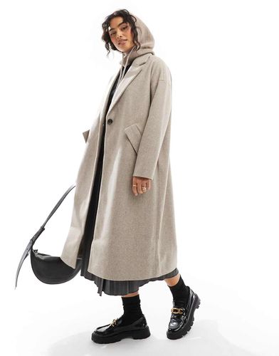 Manteau long habillé - Taupe chiné - Only - Modalova