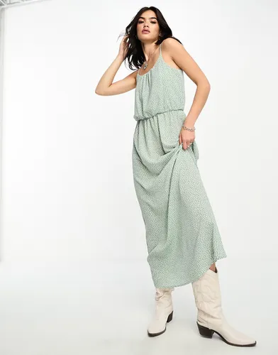 Robe longue à fronces - à pois - Only - Modalova