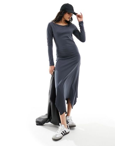 Robe longue avec ourlet à pointes - Anthracite - Only - Modalova