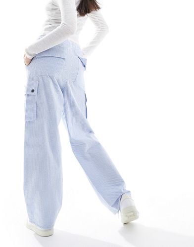 Pantalon cargo en crépon de coton à rayures - Obey - Modalova