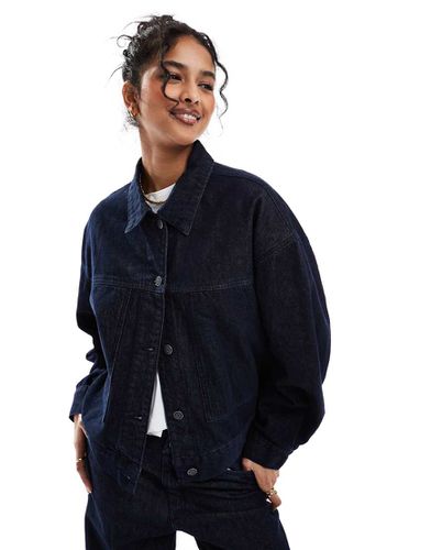 Veste en jean d'ensemble avec détail bande - foncé - Object - Modalova