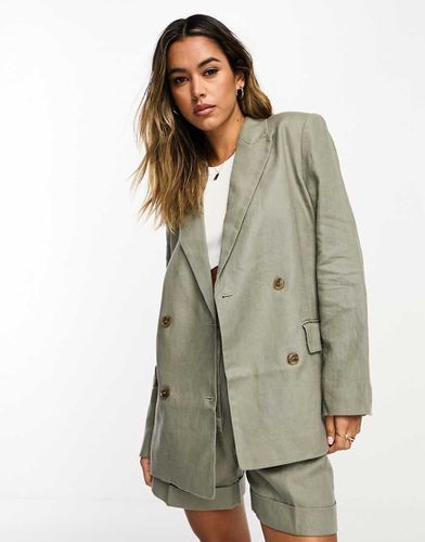 Blazer d'ensemble en lin - Kaki - Other Stories - Modalova