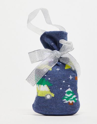 Chaussettes motif taxi de Noël avec pochette cadeau assortie - Loungeable - Modalova