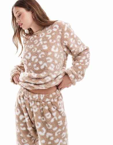 Ensemble de pyjama en sherpa confortable - Taupe - Loungeable - Modalova