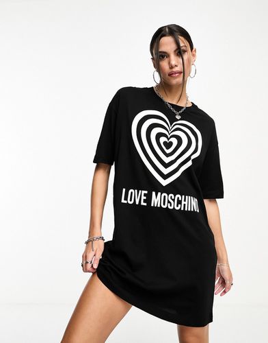 Robe t-shirt à logo caur - Love Moschino - Modalova