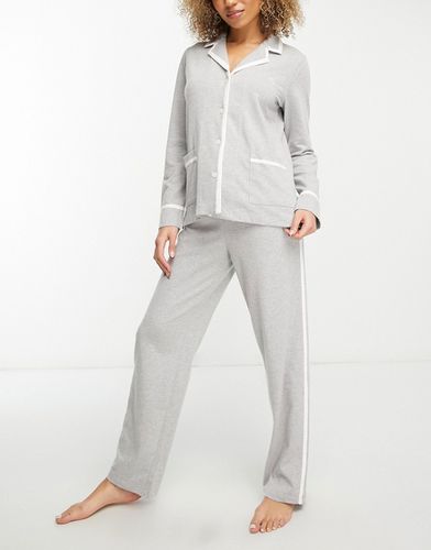 Pyjama long en maille douce - chiné - Lauren By Ralph Lauren - Modalova