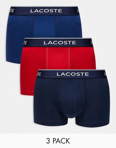 Lot de 3 boxers - et rouge - Lacoste - Modalova