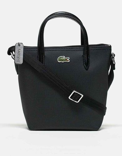 Sac bandoulière en cuir avec poignées supérieures - Lacoste - Modalova