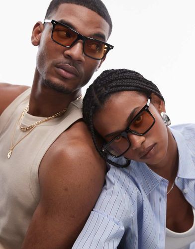 Broski - Lunettes de soleil carres  verres ambre - Le Specs - Modalova