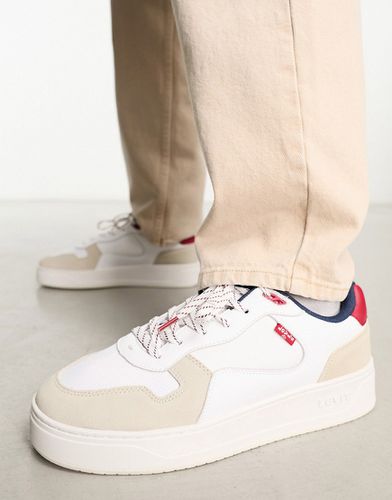 Glide - Baskets en cuir et daim avec étiquette rouge - Crème - Levi's - Modalova