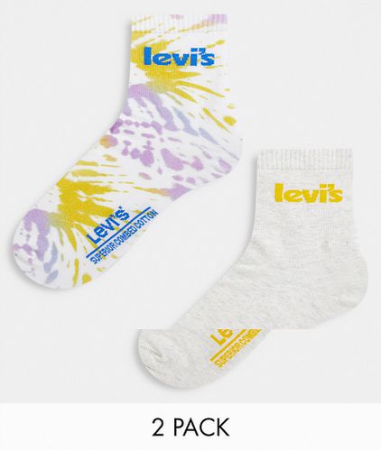 Lot de 2 paires de chaussettes de sport avec logo style affiche - /tie-dye - Levi's - Modalova