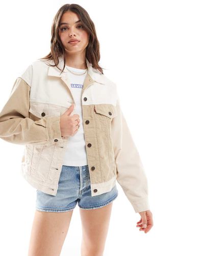 Veste camionneur matelassée en velours côtelé style années 90 - Beige - Levi's - Modalova