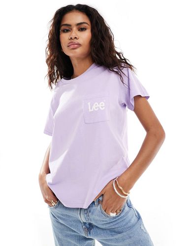 T-shirt avec poche à logo - Lilas - Lee Jeans - Modalova