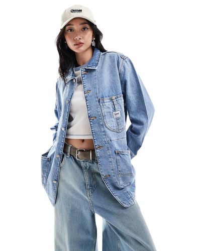 Veste en jean style workwear avec étiquette - moyen délavé - Lee - Modalova