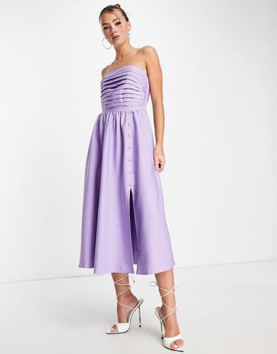 Robe évasée coupe bandeau - Lilas - Little Mistress - Modalova