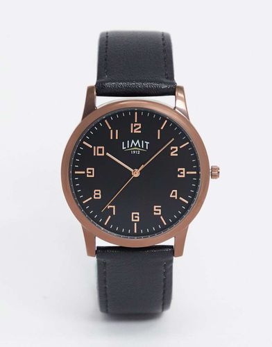 Montre avec bracelet en similicuir et étui et marron - Limit - Modalova