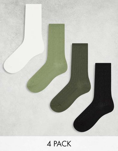 Lot de 4 paires de chaussettes en maille torsadée - Lindex - Modalova