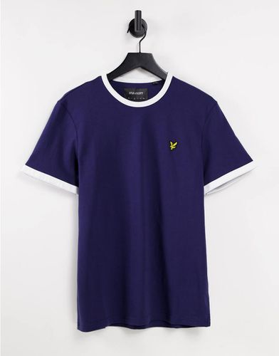 T-shirt à bordure contrastante - Bleu marine - Lyle & Scott - Modalova