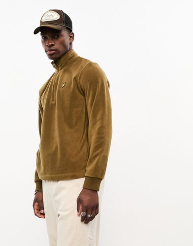 Sweat à logo et col zippé - Camel - Lyle & Scott - Modalova